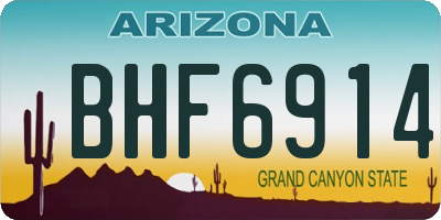 AZ license plate BHF6914
