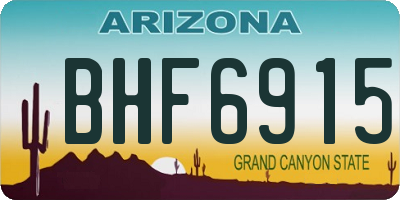 AZ license plate BHF6915