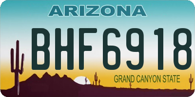 AZ license plate BHF6918