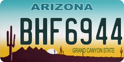 AZ license plate BHF6944