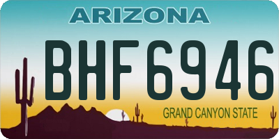 AZ license plate BHF6946