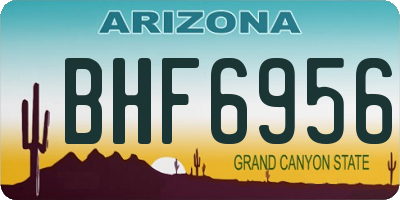AZ license plate BHF6956