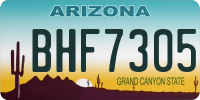 AZ license plate BHF7305