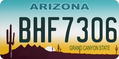 AZ license plate BHF7306