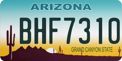 AZ license plate BHF7310