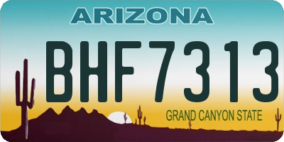 AZ license plate BHF7313