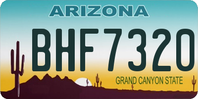 AZ license plate BHF7320