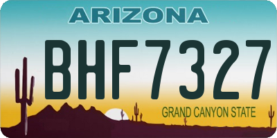 AZ license plate BHF7327