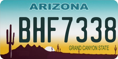 AZ license plate BHF7338
