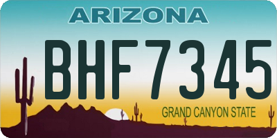 AZ license plate BHF7345