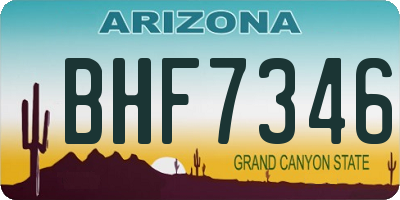 AZ license plate BHF7346
