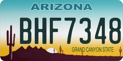 AZ license plate BHF7348