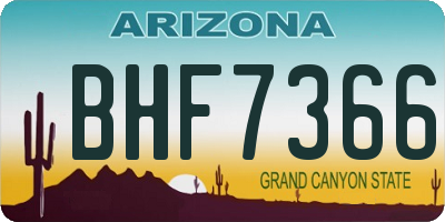 AZ license plate BHF7366
