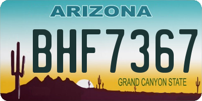 AZ license plate BHF7367