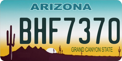 AZ license plate BHF7370