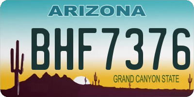 AZ license plate BHF7376