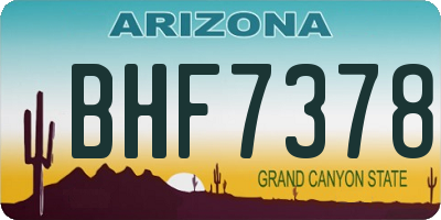 AZ license plate BHF7378