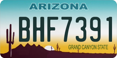 AZ license plate BHF7391