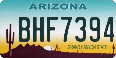 AZ license plate BHF7394