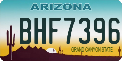 AZ license plate BHF7396