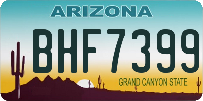AZ license plate BHF7399