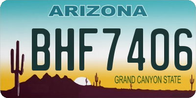 AZ license plate BHF7406