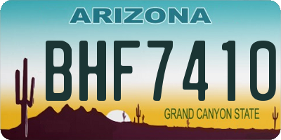 AZ license plate BHF7410