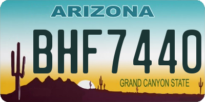 AZ license plate BHF7440