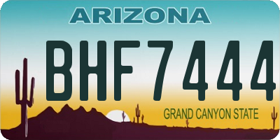 AZ license plate BHF7444