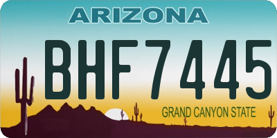 AZ license plate BHF7445