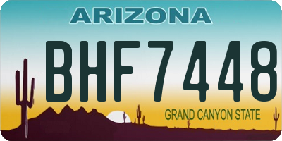 AZ license plate BHF7448