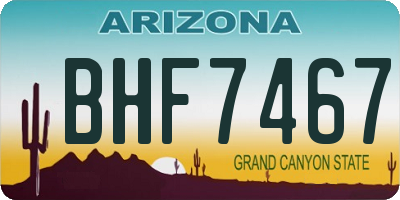 AZ license plate BHF7467