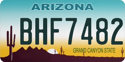 AZ license plate BHF7482