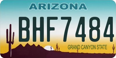 AZ license plate BHF7484