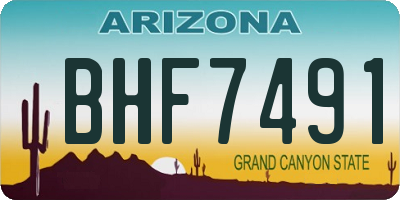 AZ license plate BHF7491