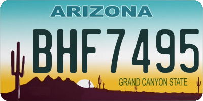 AZ license plate BHF7495