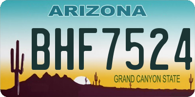 AZ license plate BHF7524