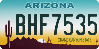AZ license plate BHF7535