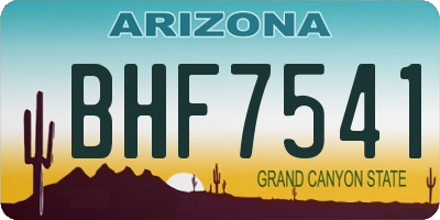 AZ license plate BHF7541