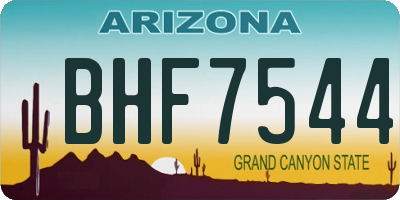 AZ license plate BHF7544