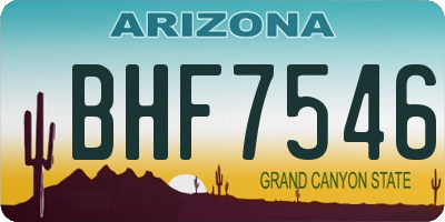 AZ license plate BHF7546