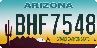 AZ license plate BHF7548