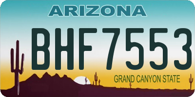AZ license plate BHF7553