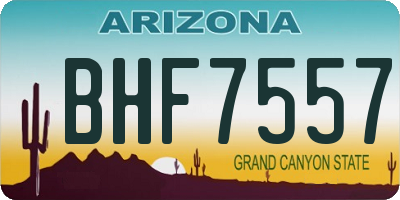 AZ license plate BHF7557
