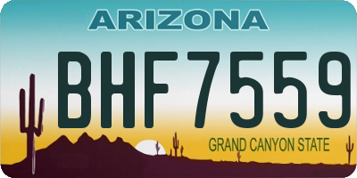 AZ license plate BHF7559