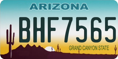AZ license plate BHF7565