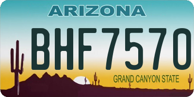 AZ license plate BHF7570