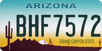 AZ license plate BHF7572