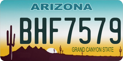 AZ license plate BHF7579
