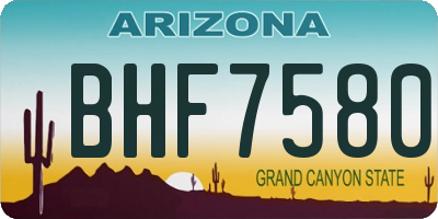 AZ license plate BHF7580